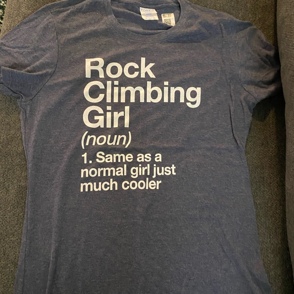 Rock climbing girl shirt